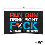 Run Gun Ranger RWB Flag - 3' x 5' - Flag