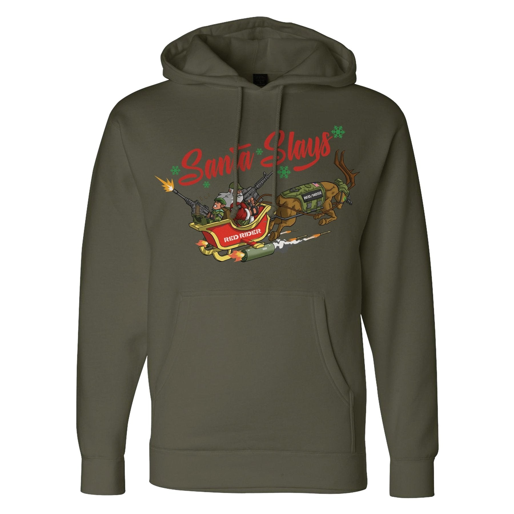 Santa Slays Hoodie - Small - Hoodie
