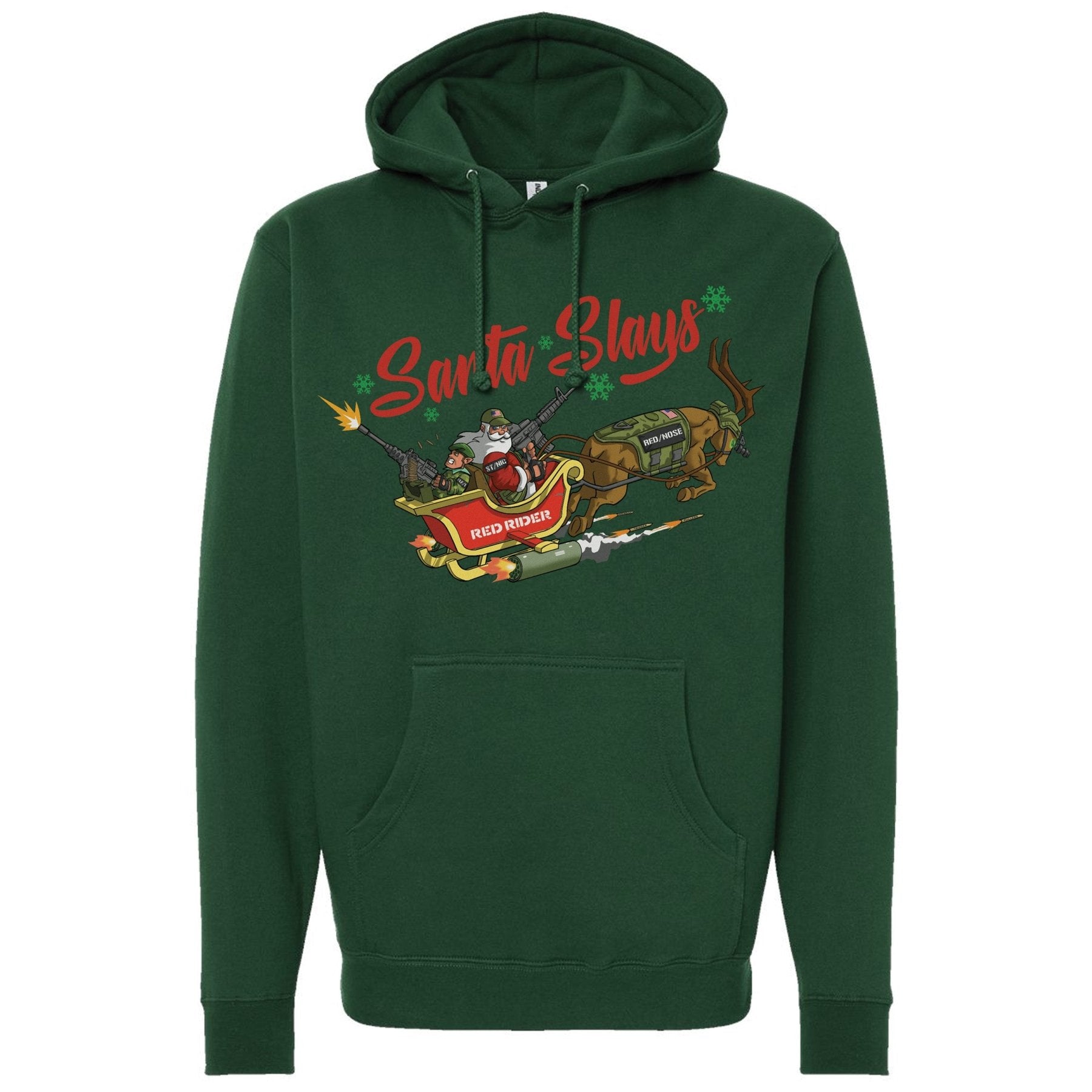 Santa Slays Hoodie - Small - Hoodie