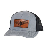 Sensor Wings Leather Snap - Back - Grey/Black Mesh - Headwear