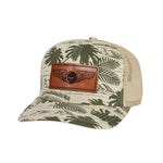 Sensor Wings Leather Snap - Back - OD Green/Khaki Palm Tree - Headwear