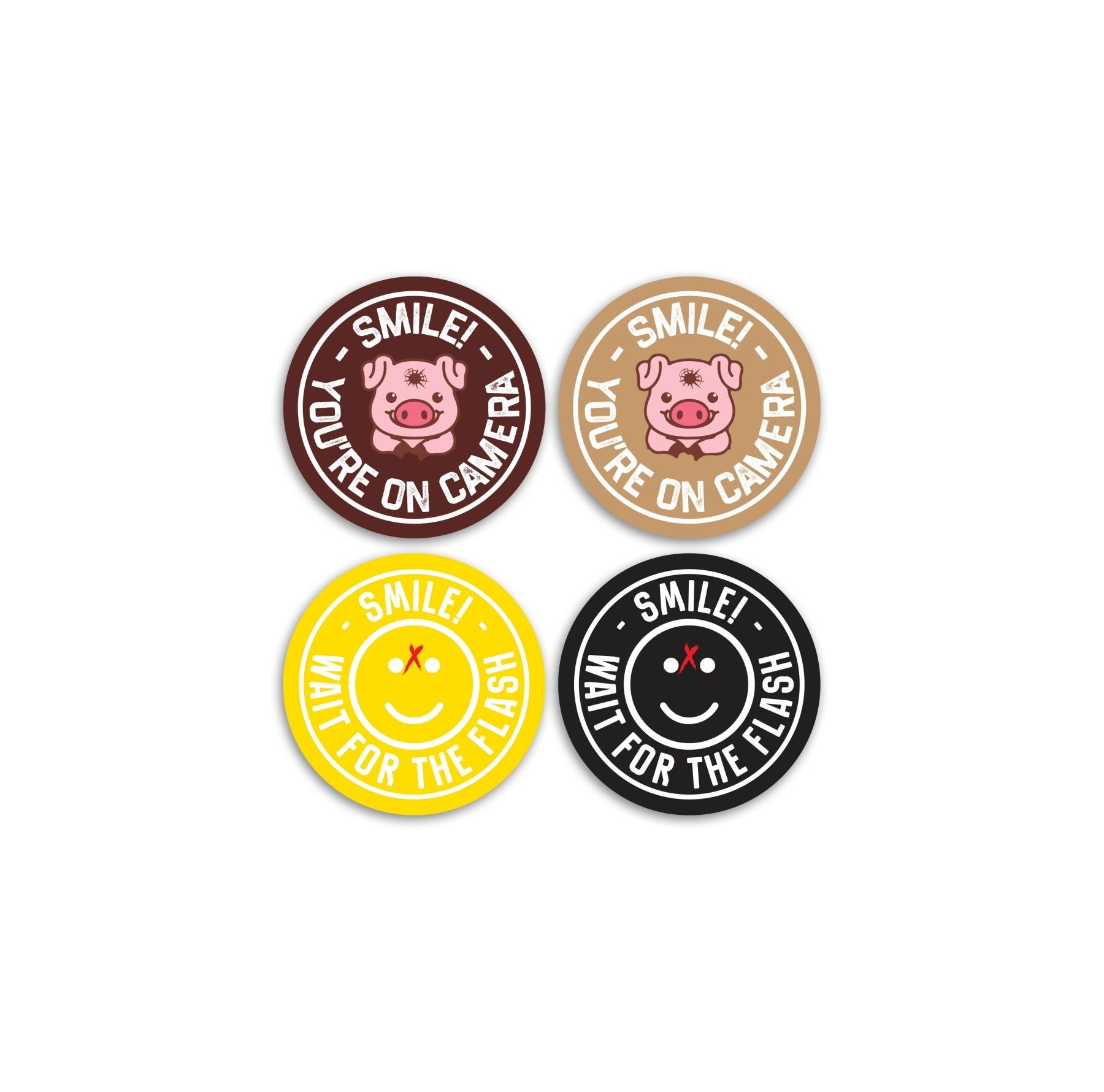 Smile Piggy! Scope Stickers - 1.8" Diameter - Sticker