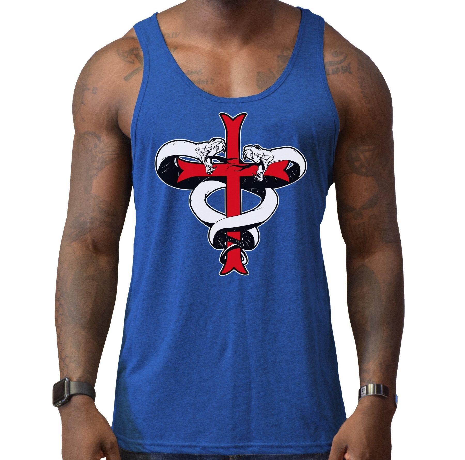 Snake Crusader Cross Men's Tank - Small - Tank