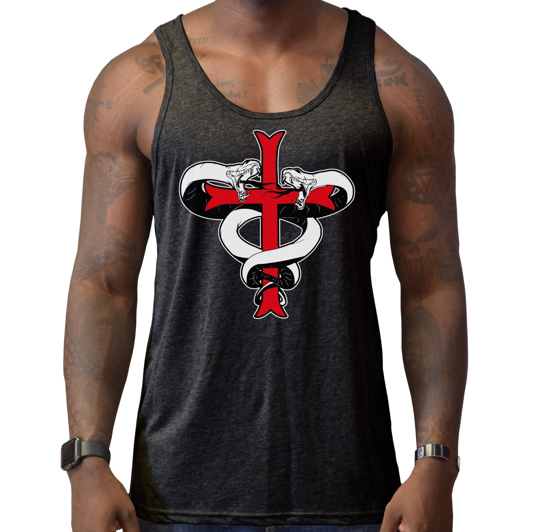 Snake Crusader Cross Men's Tank - Small - Tank