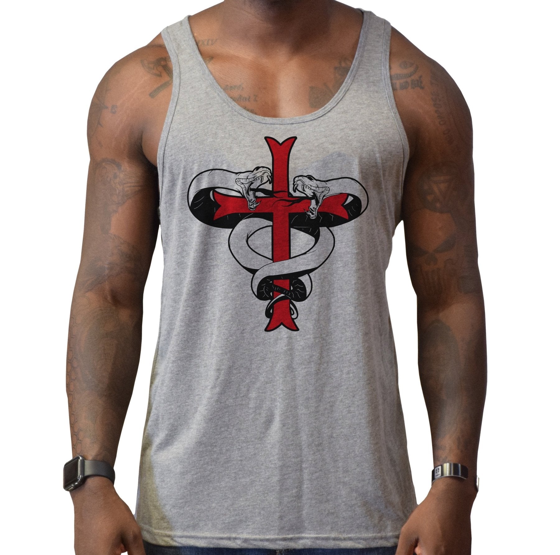 Snake Crusader Cross Men's Tank - Small - Tank