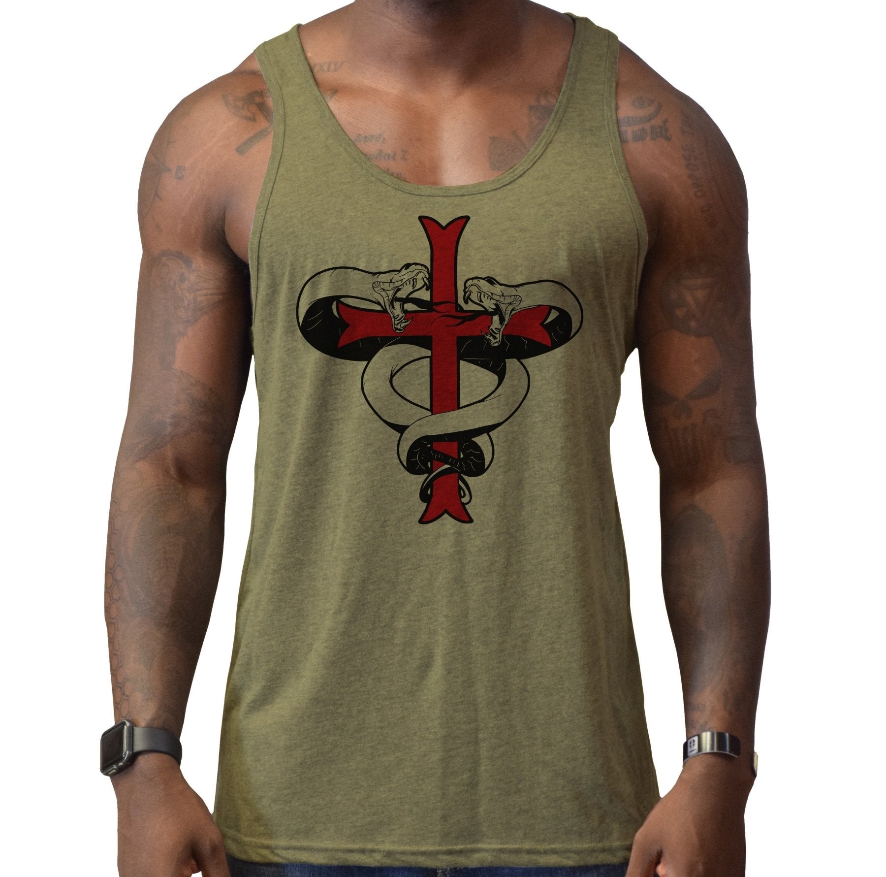 Snake Crusader Cross Men's Tank - Small - Tank