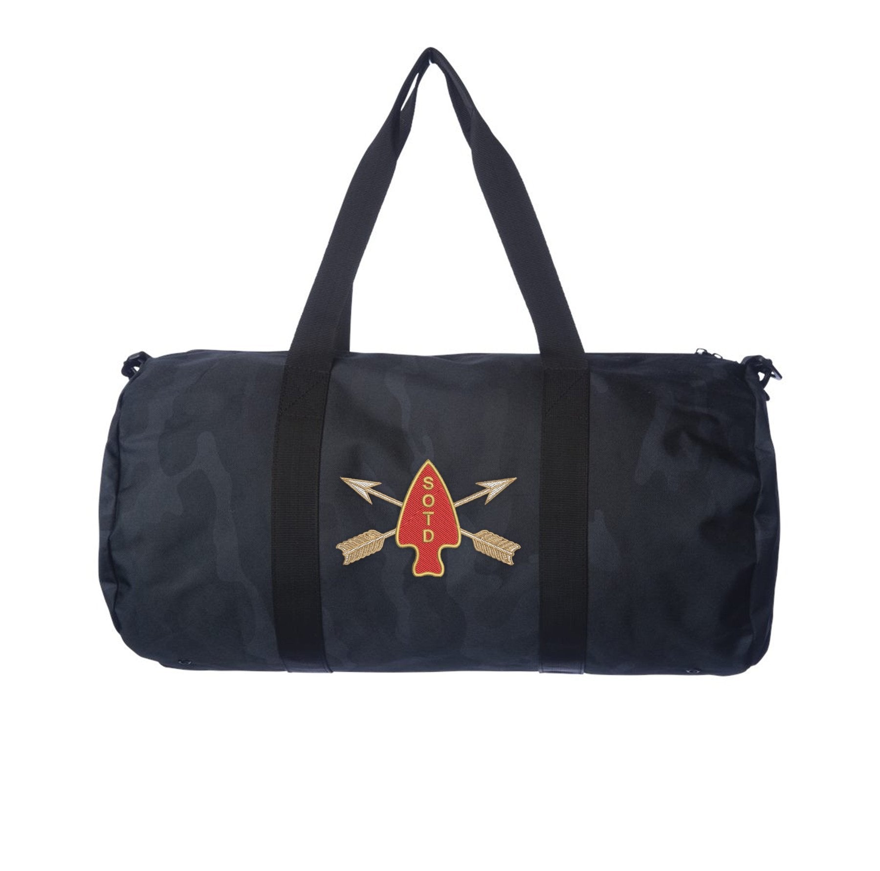 SOTD Logo Arrow Duffel Bag - Black Camo - Private Duffel Bag