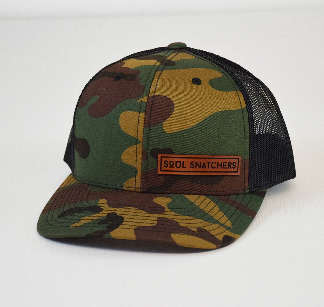 Soul Snatchers Leather Snap - Back - Woodland/Black Mesh - Headwear