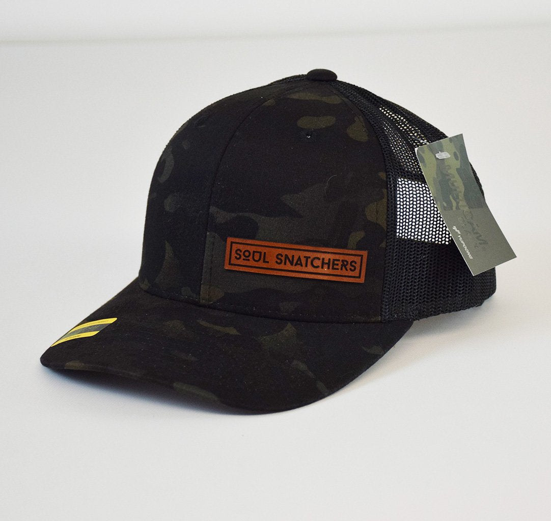 Soul Snatchers Leather Snap - Back - Black Multicam - Headwear