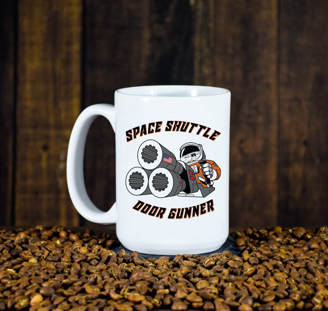 Space Shuttle Door Gunner - 15oz Ceramic - Mug