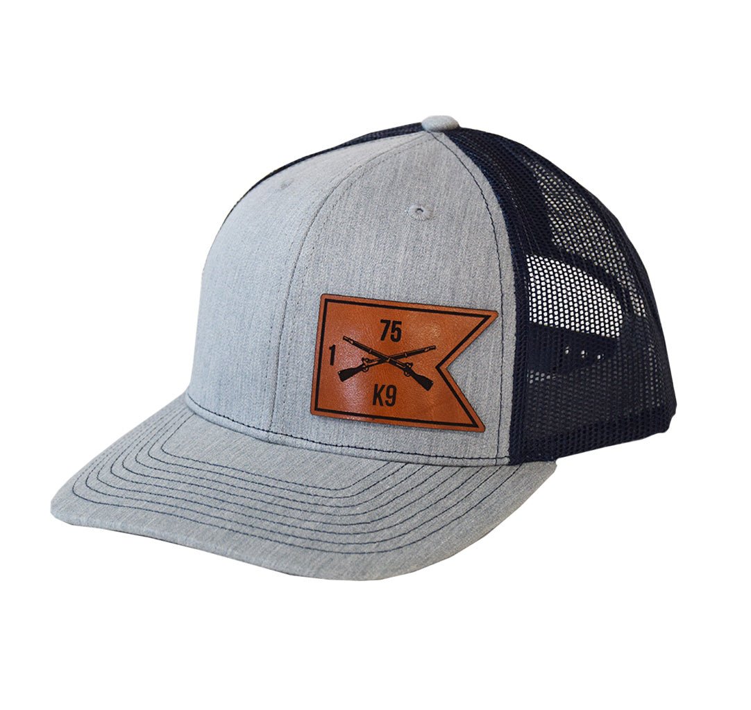 Specialist Ranger Batt Guidon Snap - Back - Grey/Navy Mesh - Headwear