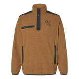 Star Sun Bolt Embroidered Melange Fleece Pullover
