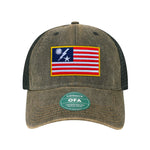 SSB Flag Patch Dad Hat - Black/Black Mesh - 