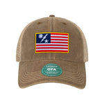SSB Flag Patch Dad Hat - Brown/Khaki Mesh - 