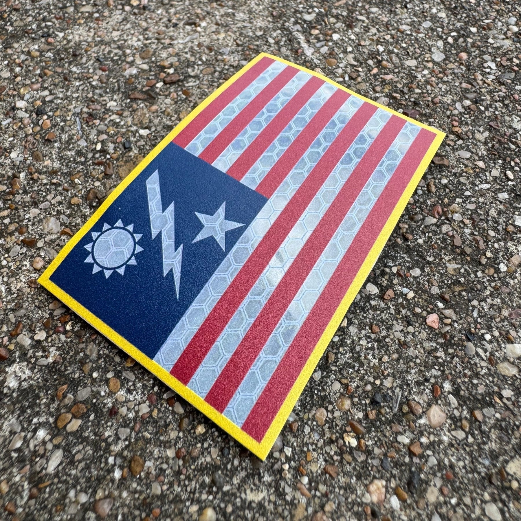 SSB Flag Patch - Honeycomb Reflective - 3" x 2" - Patch