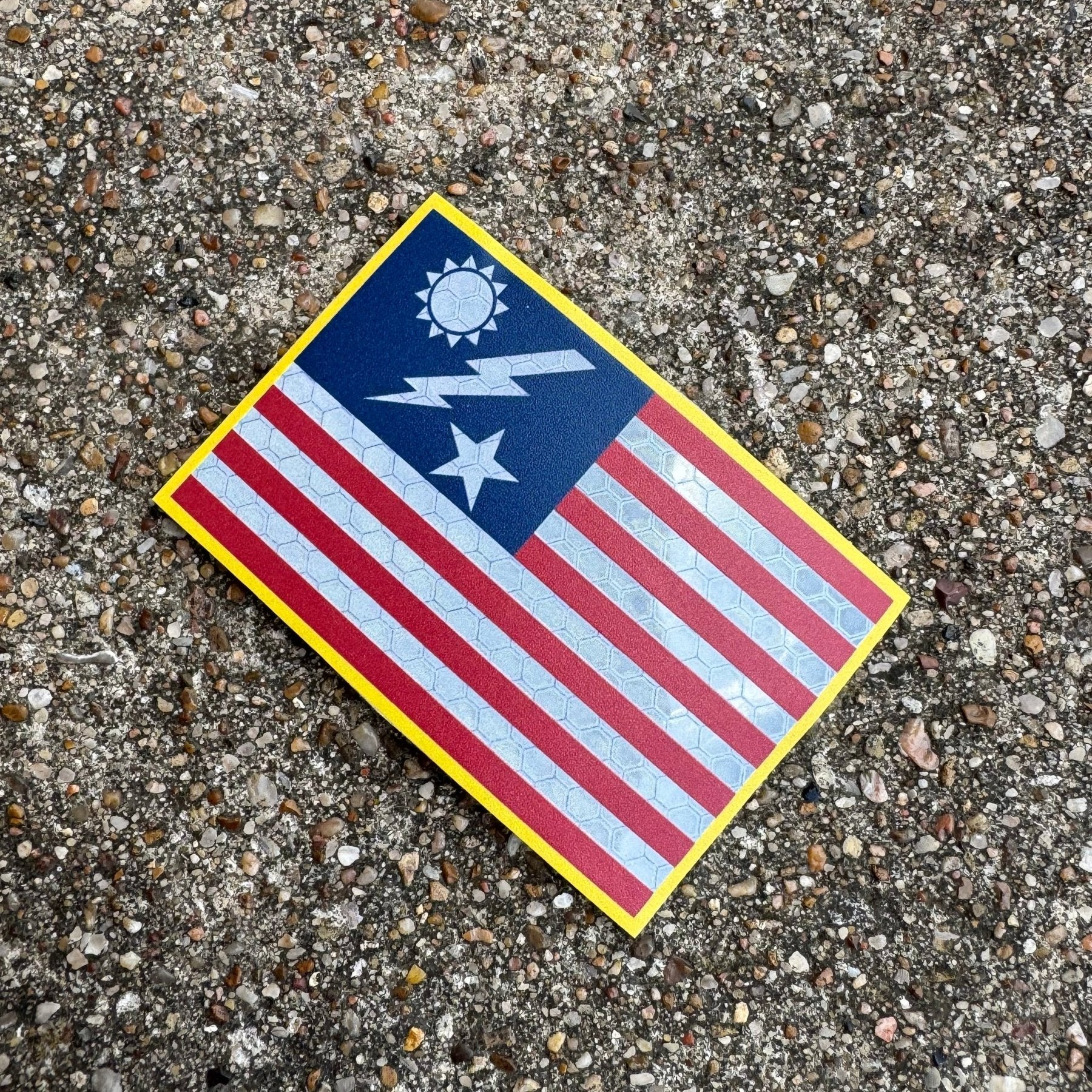 SSB Flag Patch - Honeycomb Reflective - 3" x 2" - Patch