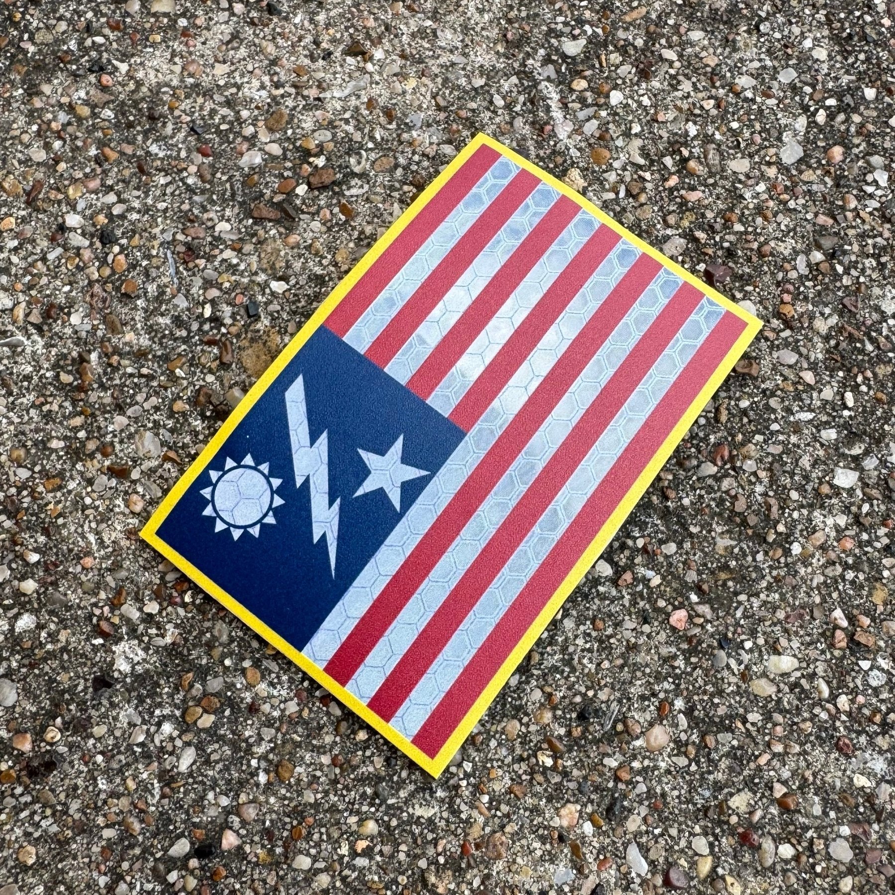 SSB Flag Patch - Honeycomb Reflective - 3" x 2" - Patch