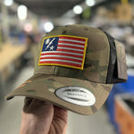 SSB Flag Patch Snapback - Black/Black Mesh - Headwear