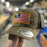 SSB Flag Patch Snapback - Black/Black Mesh - Headwear