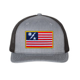SSB Flag Patch Snapback - Heather Grey/Black Mesh - Headwear