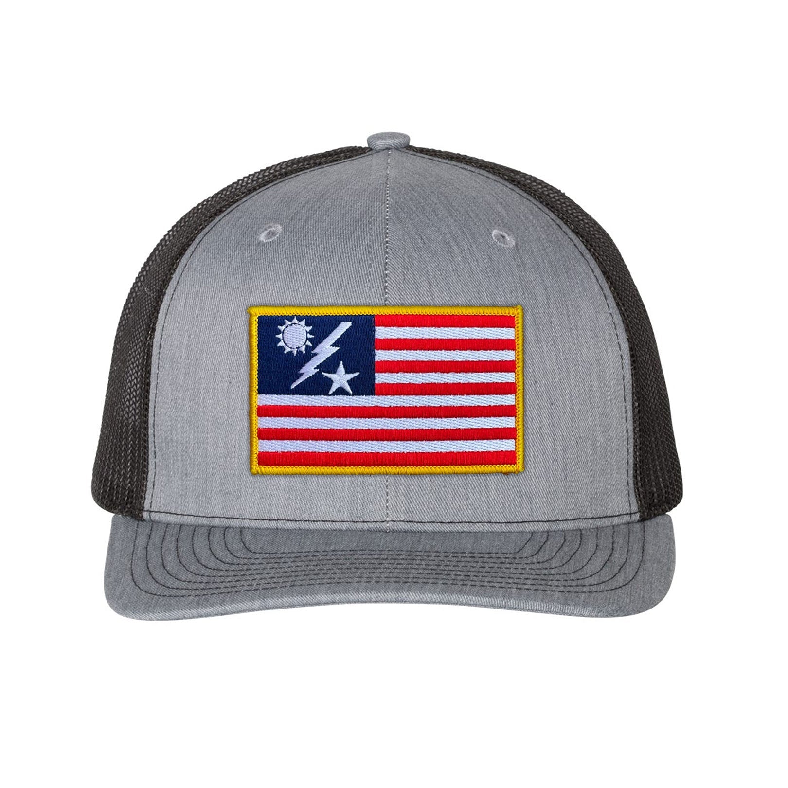 SSB Flag Patch Snapback - Heather Grey/Black Mesh - Headwear
