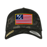 SSB Flag Patch Snapback - Black Multicam - Headwear