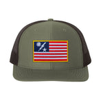 SSB Flag Patch Snapback - OD Green/Black Mesh - Headwear