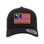 SSB Flag Patch Snapback - Black/Black Mesh - Headwear