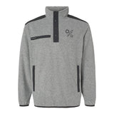 Star Sun Bolt Embroidered Melange Fleece Pullover