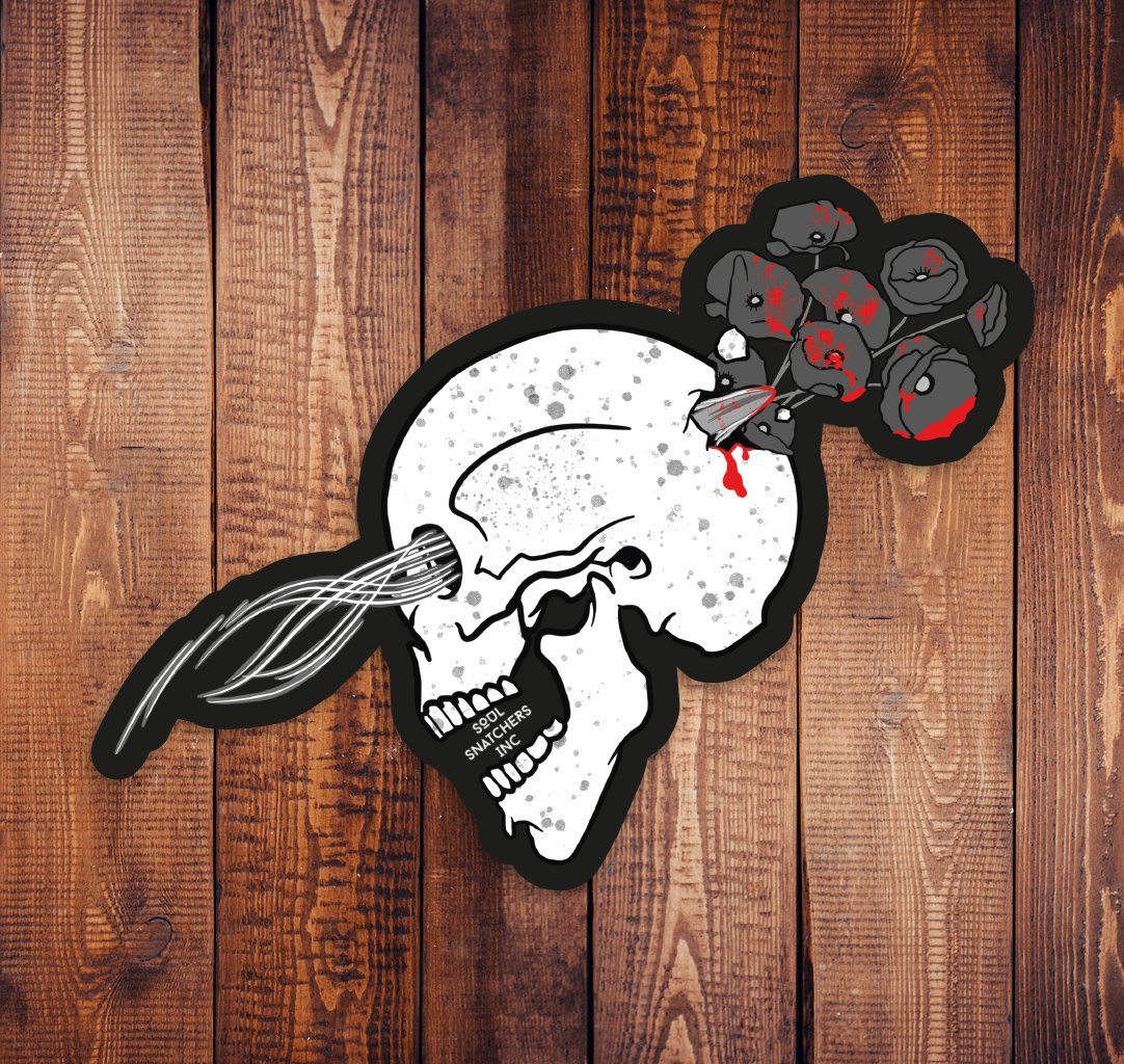 SSI Beautiful Mist Sniper Skull Sticker - 4" x 3" - Sticker