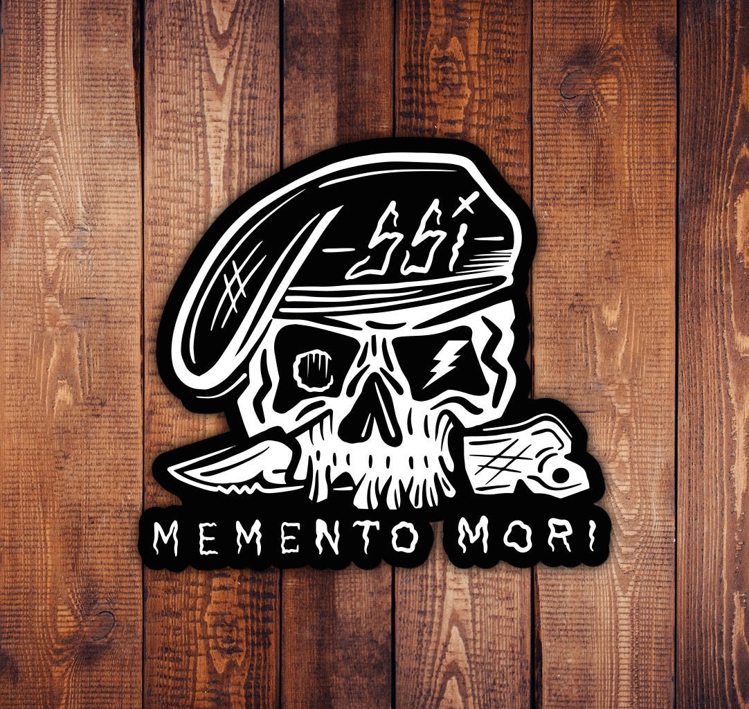 SSI Skull Beret Memento Sticker - 4" x 3.6" - Sticker