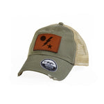 Star Sun & Bolt Leather Dad Cap - Hook and Loop - Headwear