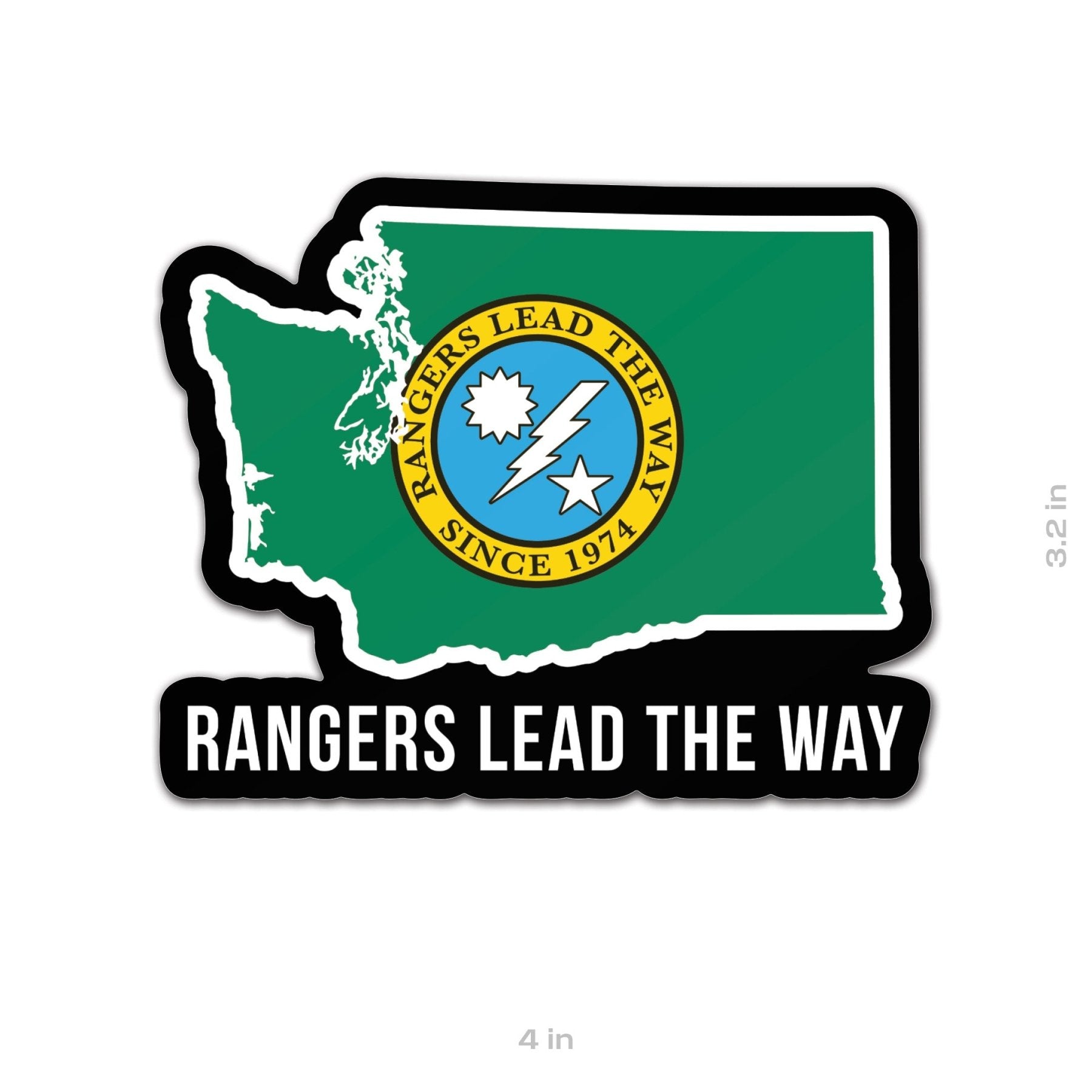 State Ranger Sticker - Washington - 4" - Sticker