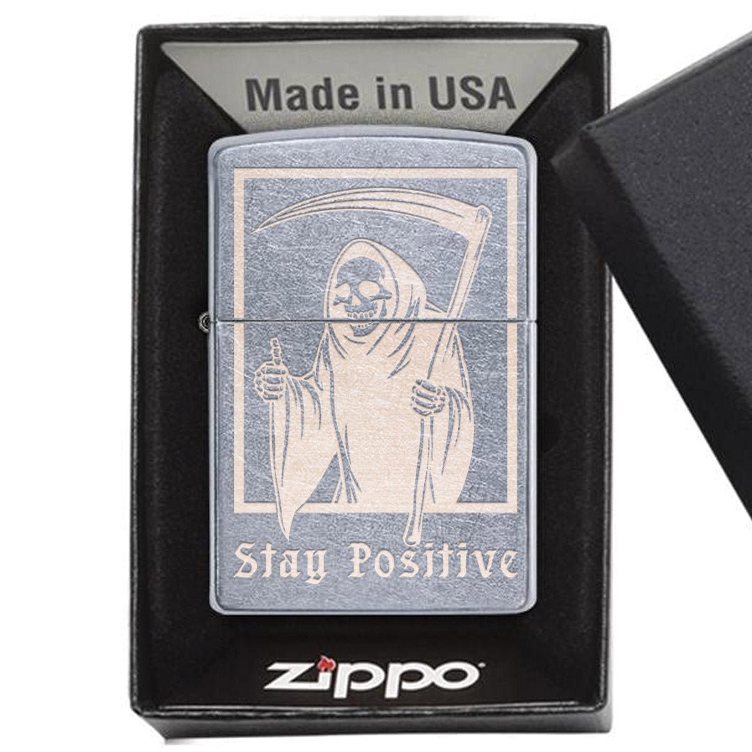 Stay Positive Lighter - Chrome - Lighter