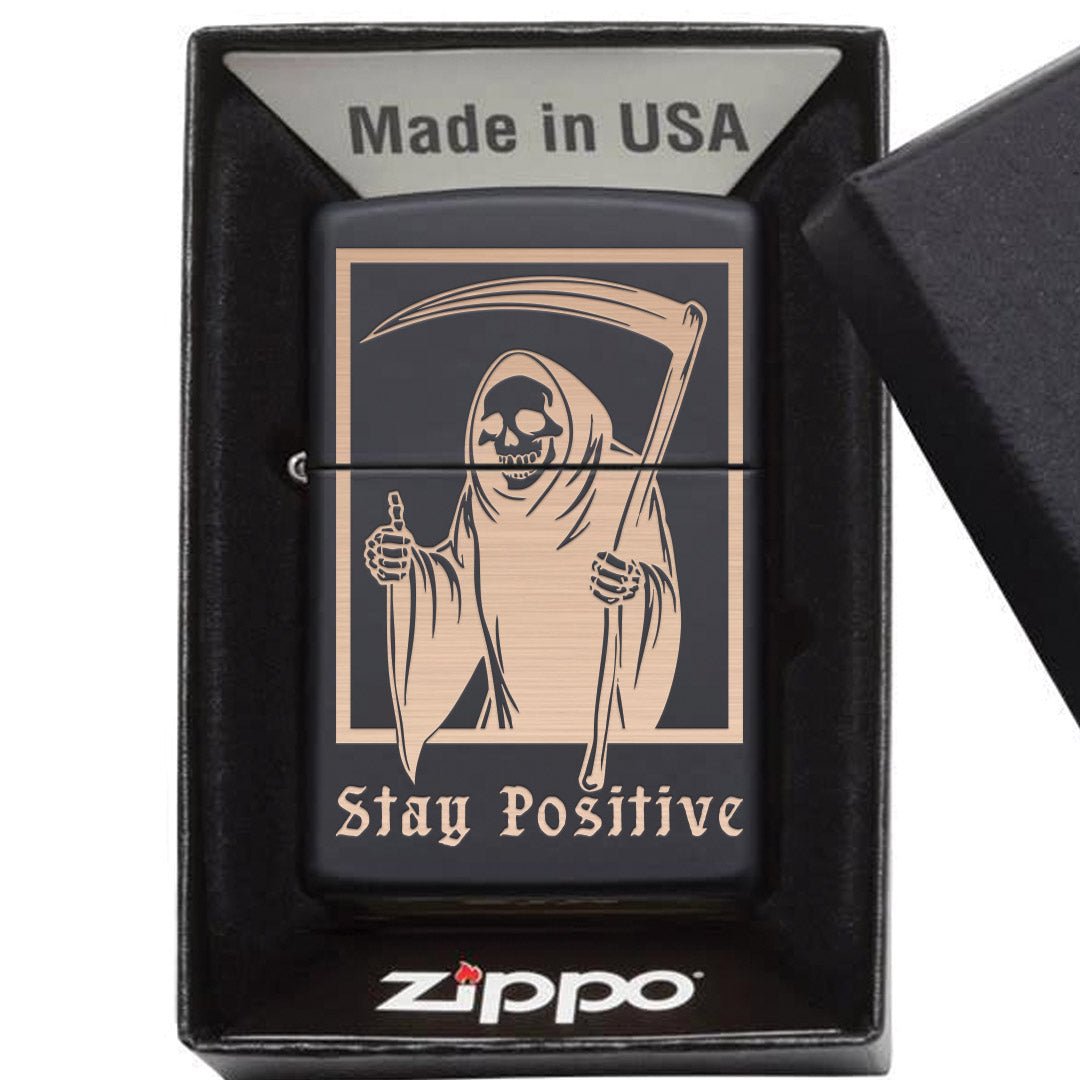 Stay Positive Lighter - Matte Black - Lighter