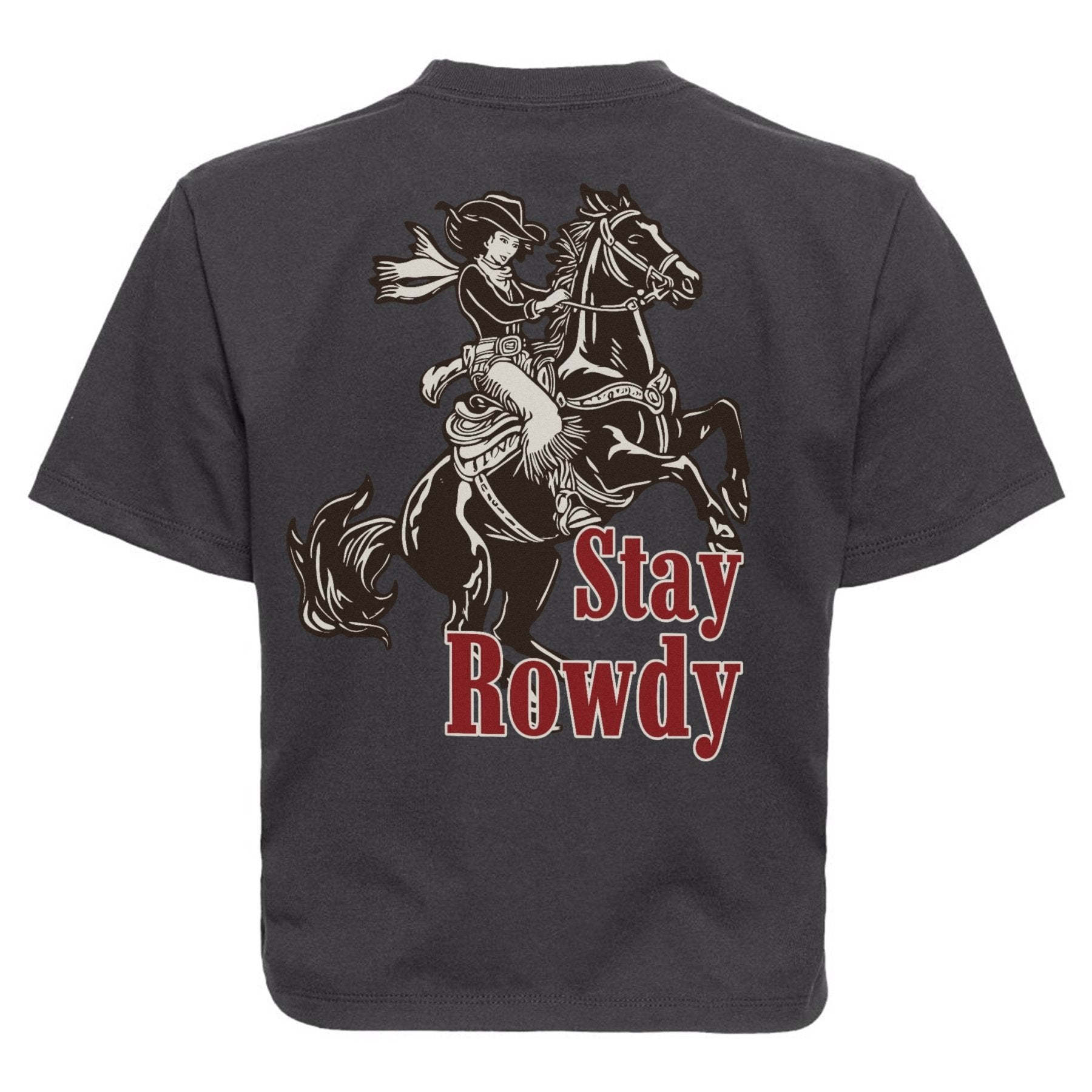 Stay Rowdy Cowgirl Ladies Heavyweight Boxy T-Shirt - Small - Custom Shirt