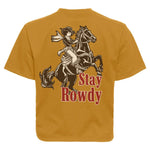 Stay Rowdy Cowgirl Ladies Heavyweight Boxy T-Shirt - Small - Custom Shirt