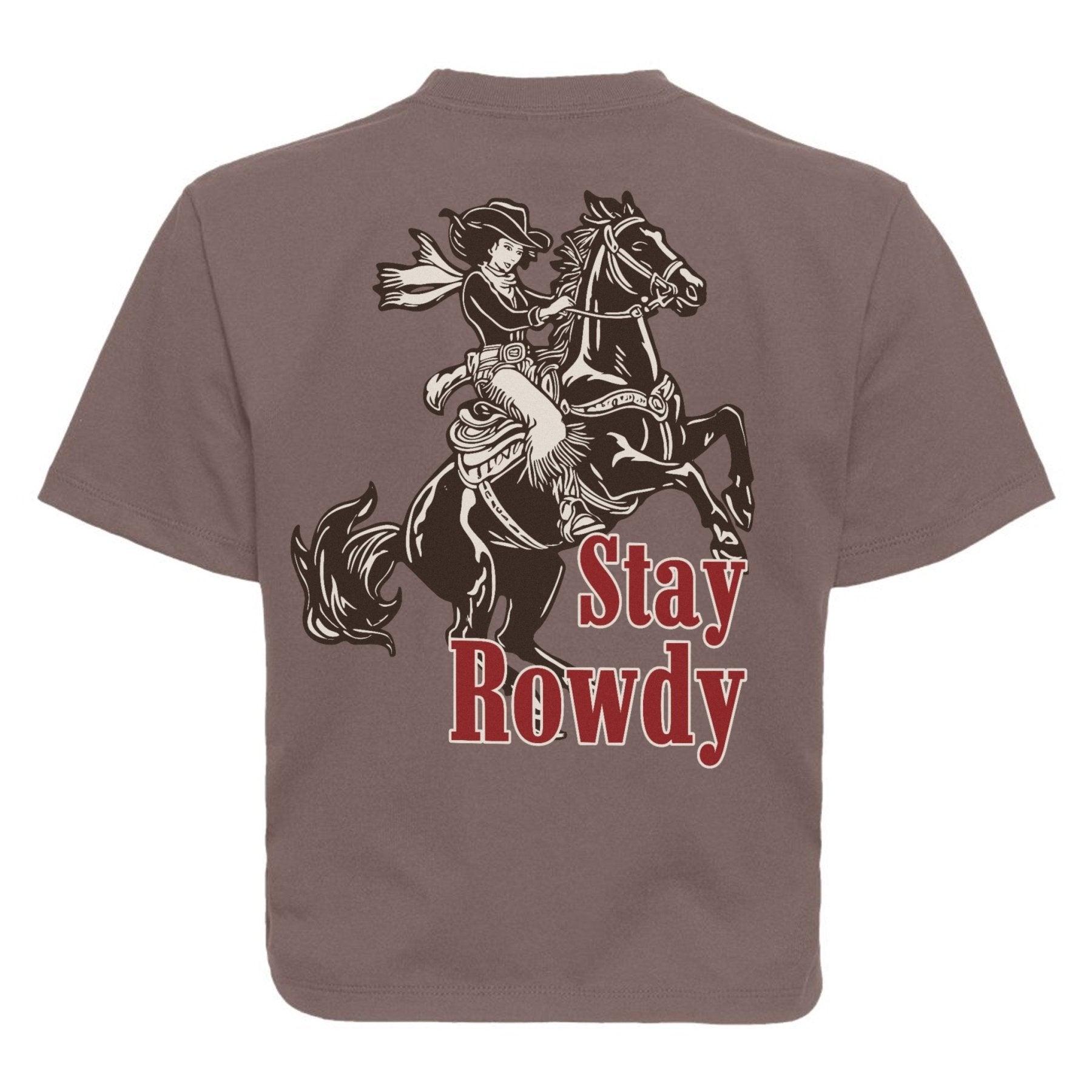 Stay Rowdy Cowgirl Ladies Heavyweight Boxy T-Shirt - Small - Custom Shirt