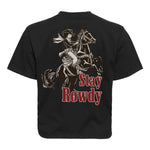 Stay Rowdy Cowgirl Ladies Heavyweight Boxy T-Shirt - Small - Custom Shirt