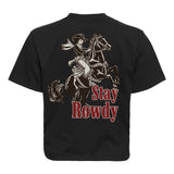 Stay Rowdy Cowgirl Ladies Heavyweight Boxy T-Shirt - Small - Custom Shirt