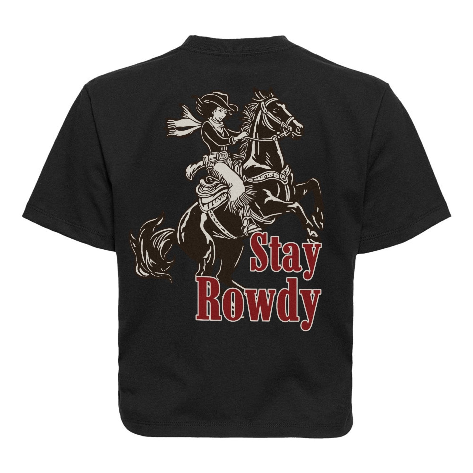 Stay Rowdy Cowgirl Ladies Heavyweight Boxy T-Shirt - Small - Custom Shirt