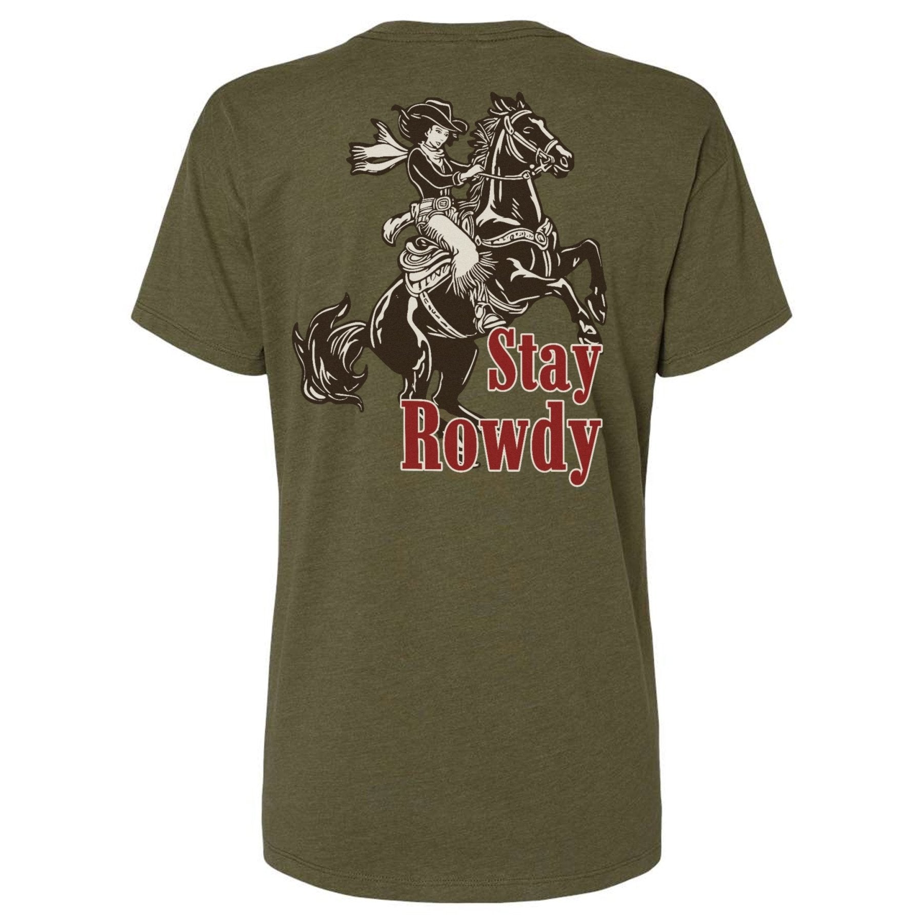 Stay Rowdy Cowgirl Ladies Relaxed - Fit Tee - Small - Shirt