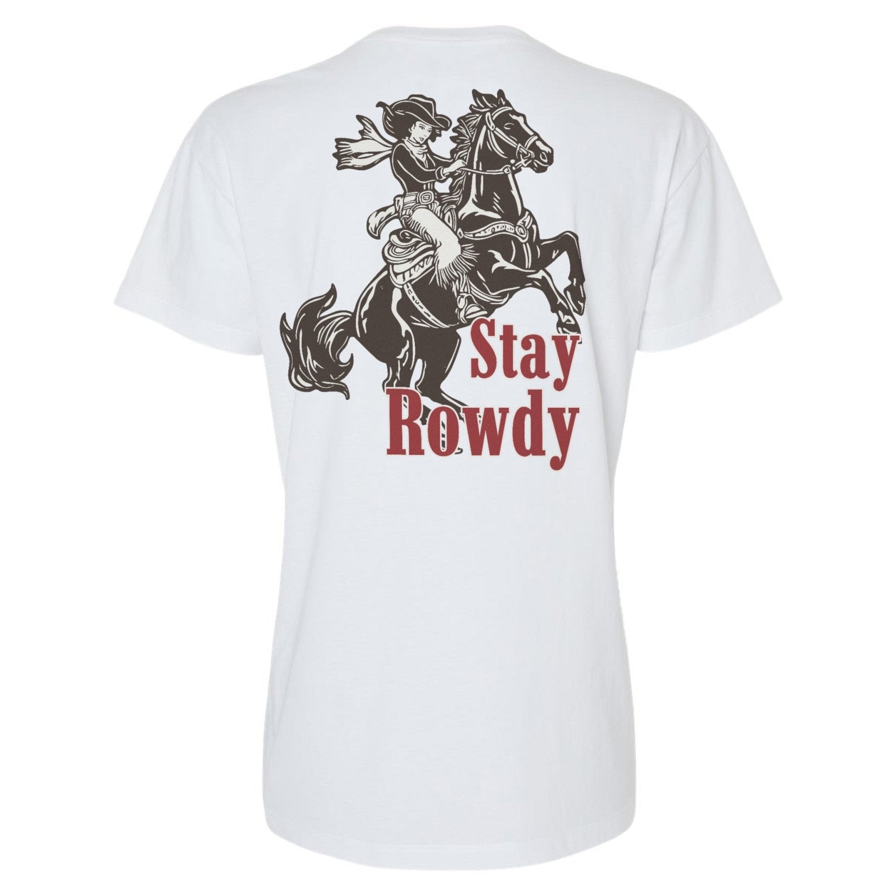 Stay Rowdy Cowgirl Ladies Relaxed - Fit Tee - Small - Shirt