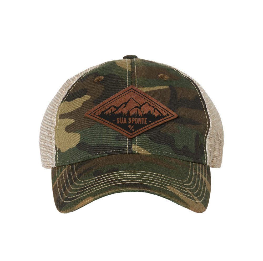 Sua Sponte Diamond Leather Dad Cap - OSFA - Headwear