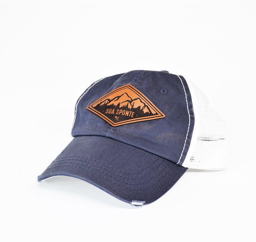 Sua Sponte Diamond Leather Dad Cap - OSFA - Headwear