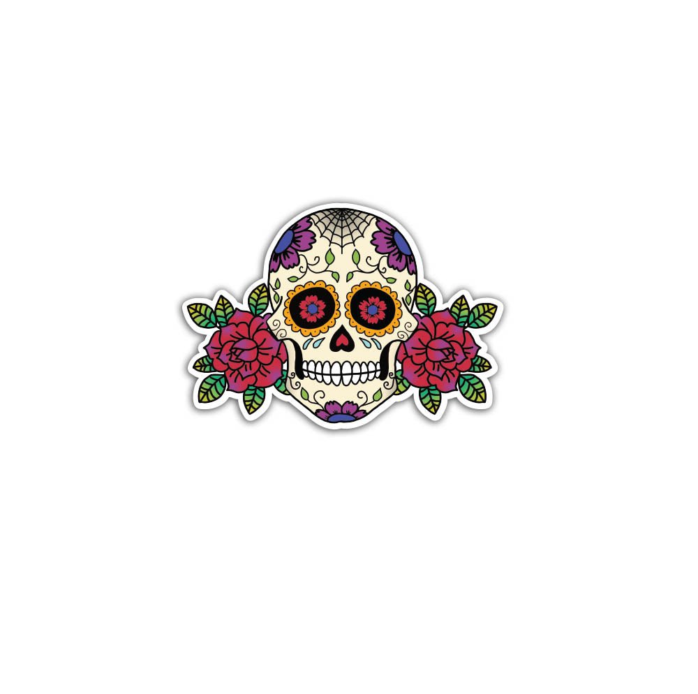 Sugar Skull Sticker - 4" - Sticker