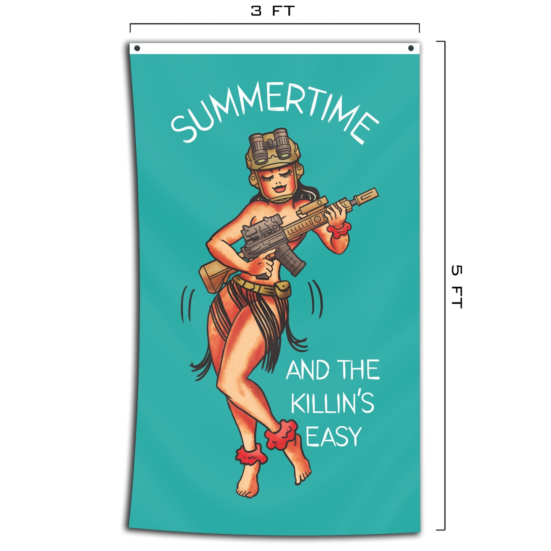 Summertime Hula Flag - 3' x 5' - Flag