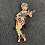 Summertime Hula Girl Pin - 2.5" - Lapel Pin