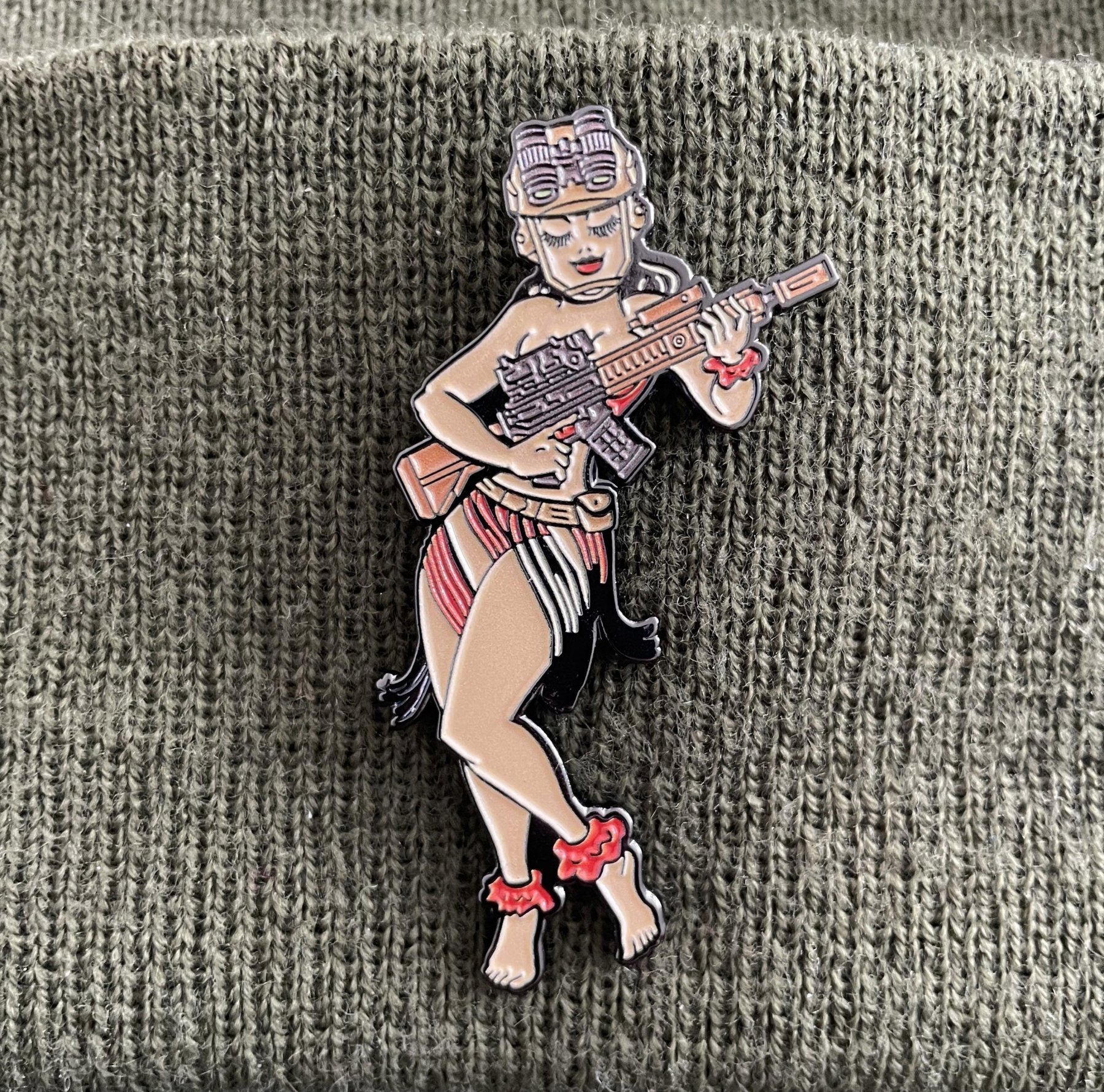 Summertime Hula Girl Pin - 2.5" - Lapel Pin