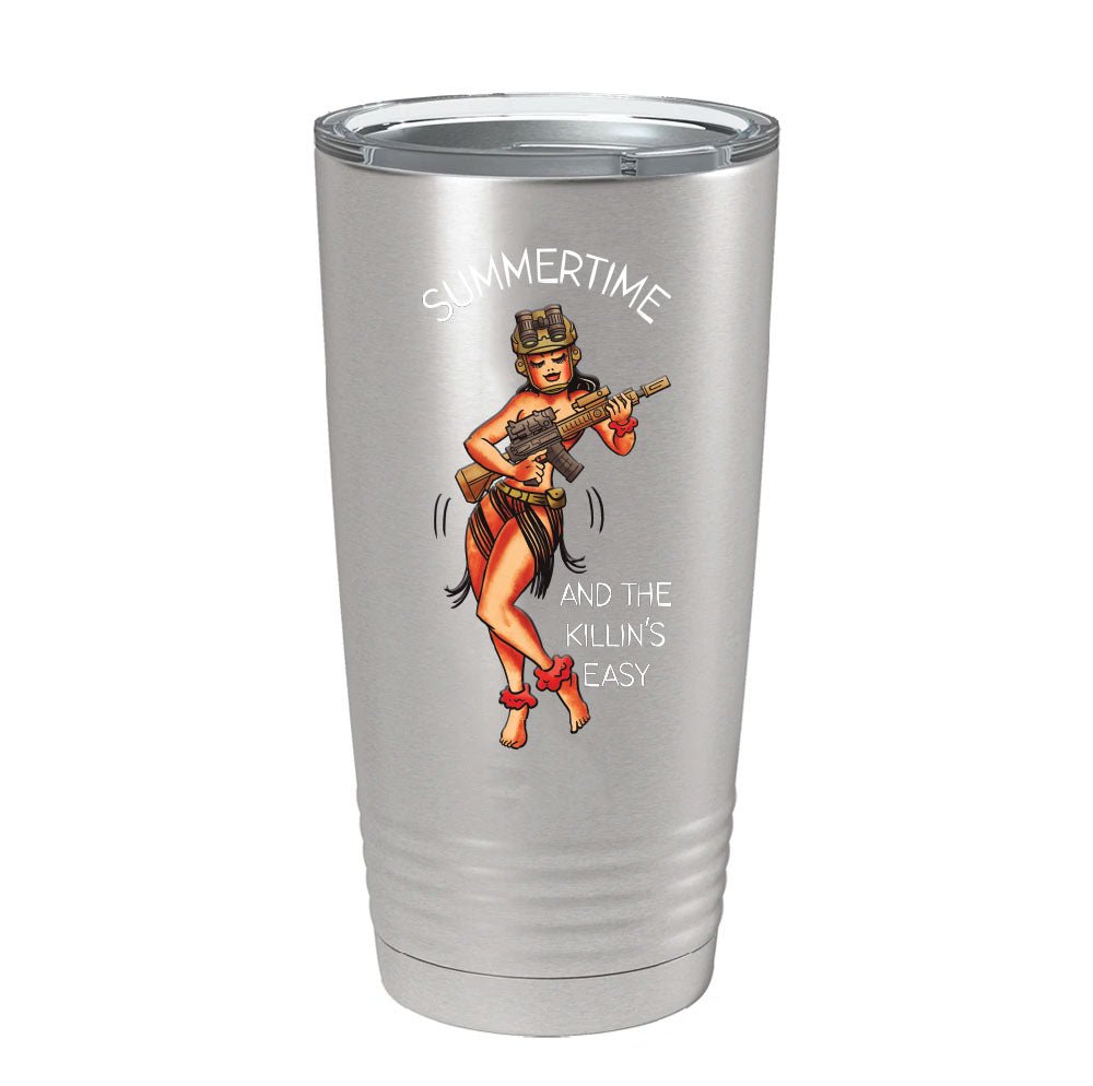 Summertime Hula Girl Tumbler - 20oz - Tumbler